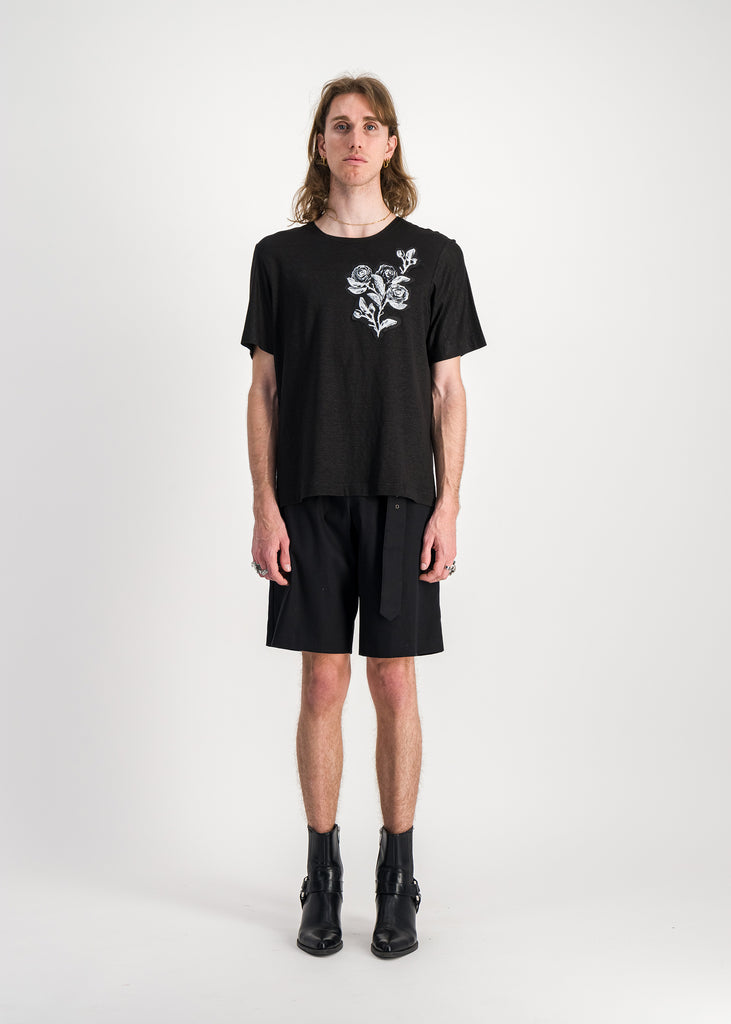 Sailor t-shirt - Roses patch (black)