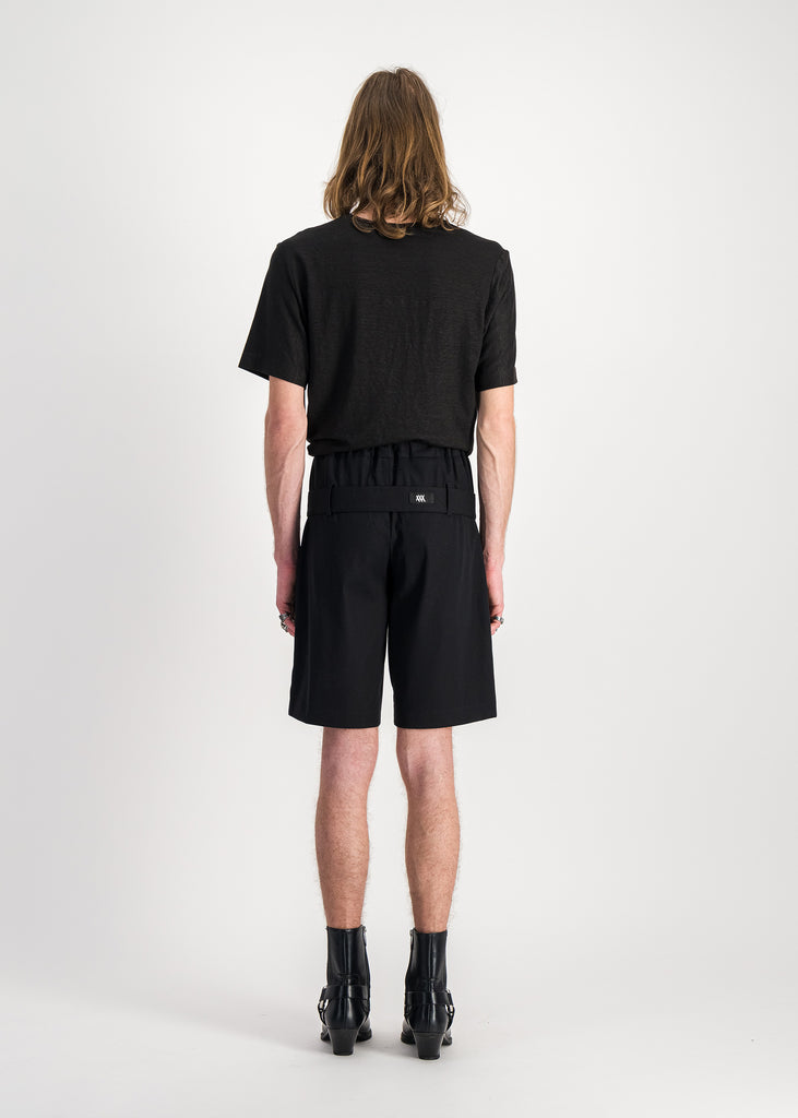 black shorts