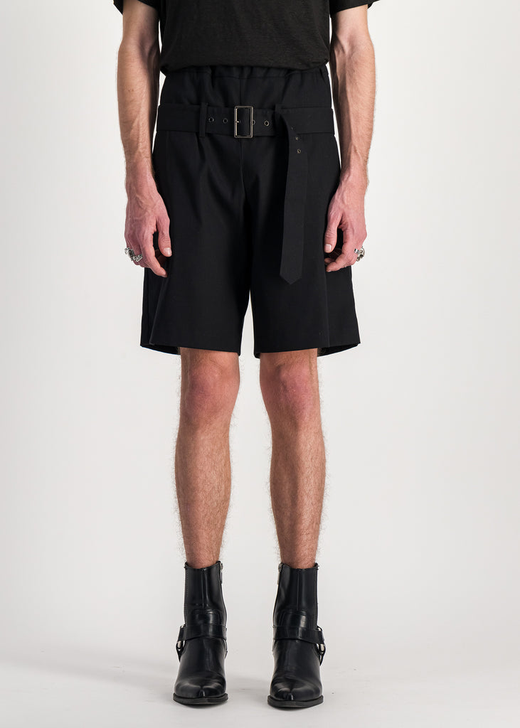 black shorts