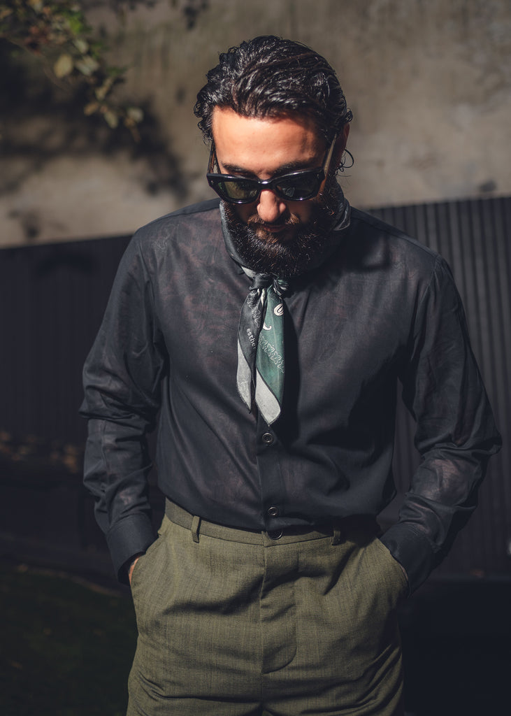 Transparent black shirt