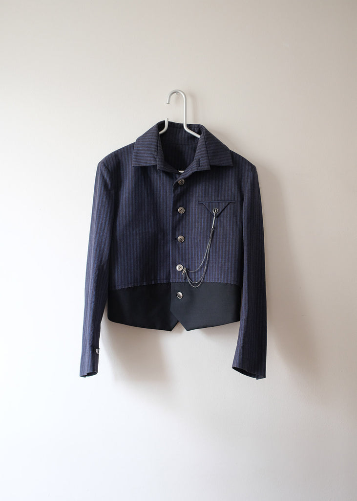 Blue striped short jacket - Private Sales 25