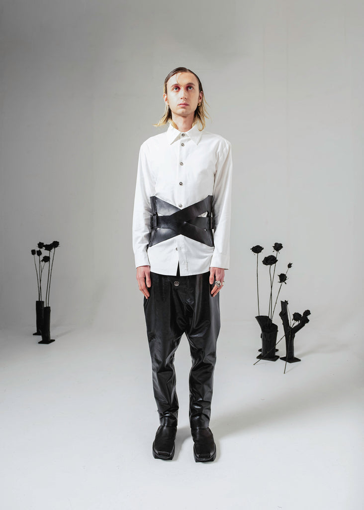 Leather harness top
