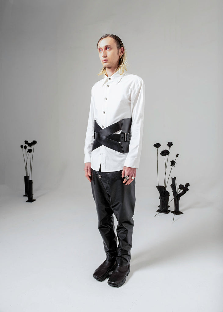 Leather harness top