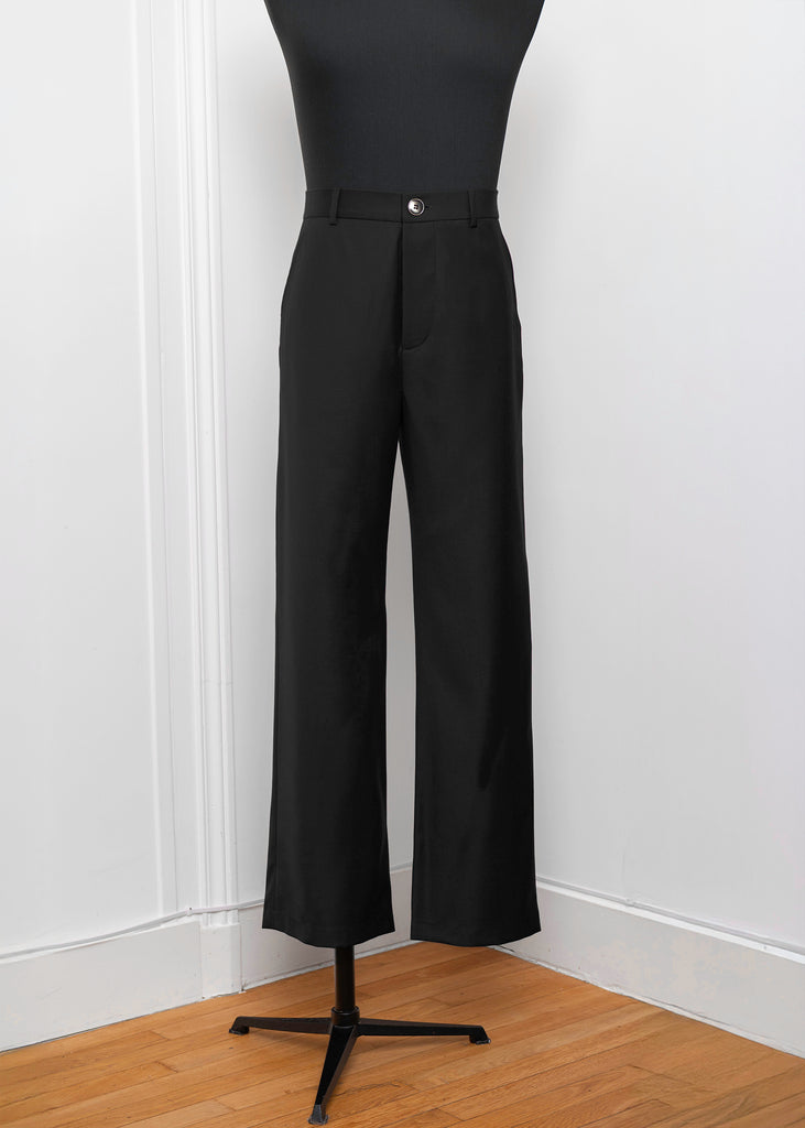 Black wool pants